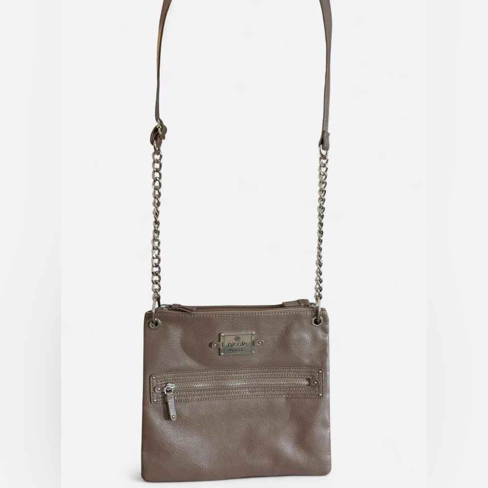 Nicole By Nicole Miller Women’s Brown Cross Body Purse Bag Excellent Condition